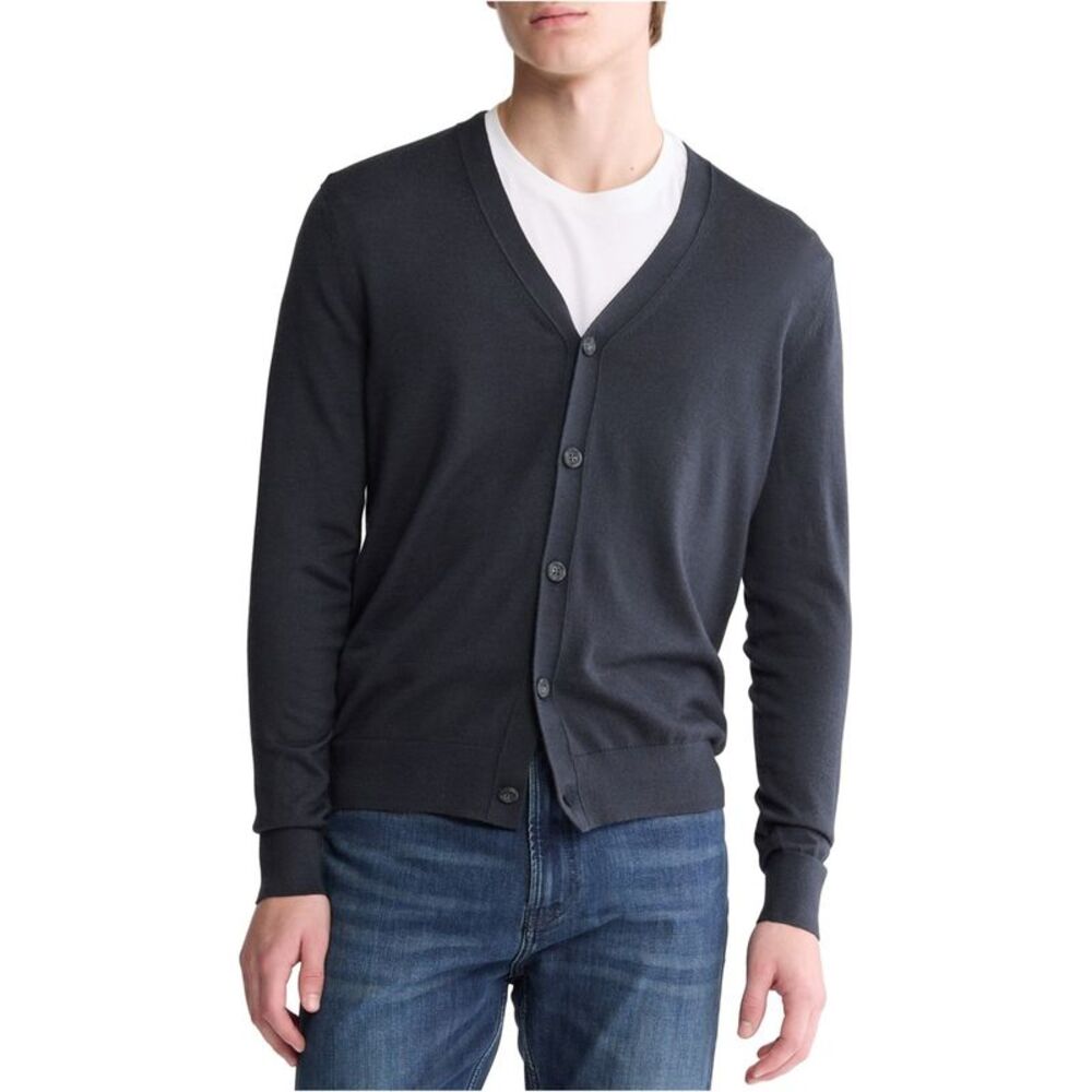 Calvin Klein Mens Regular-Fit V-Neck Cardigan Sweater, NWT